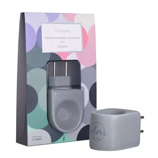 Aromatizador Elétrico Colors de Porcelana Bivolt - Cinza
